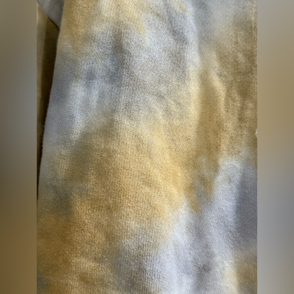 Dress Forum yellow + lavender cotton tie dye cropped hoodie (fair) - Picture 4 of 6